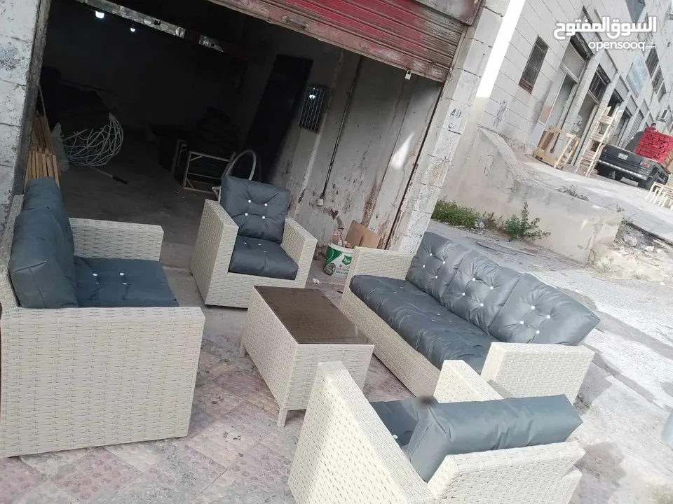 طقم رتان عرض خاص خمس مقاعد مع طاوله وسط فقط 115