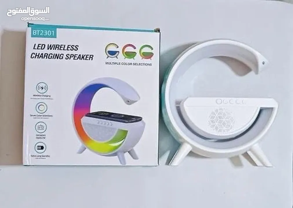 سماعة LED لاسلكية مع شاحن مدمج