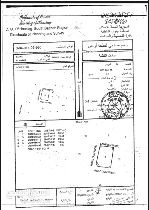 ارض كورنر ولاية بركاء (اقراء الوصف)