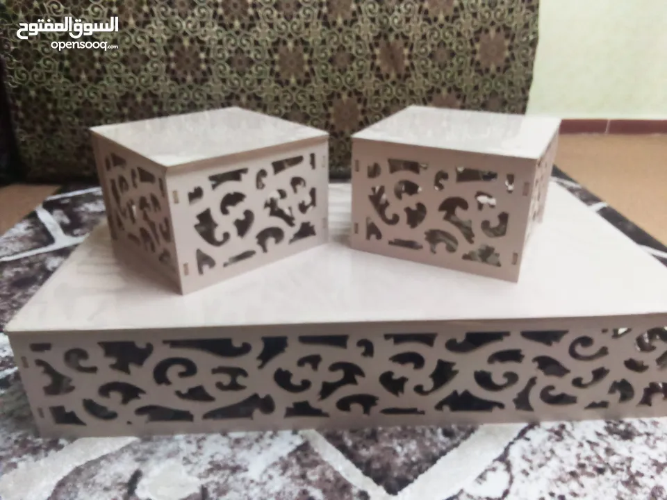 طاولة مضيف عربي mdf+6 طاولات صغيرة
