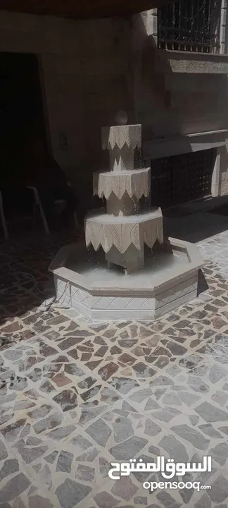 نوافير وشلالات وبابكيو احواض زريعه جميع انواع الحجر البناء والديكوارات