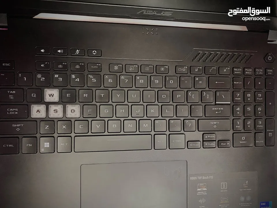 لابتوب ASUS TUF Dash F15 (2022) FX517ZR مستعمل للبيع بمواصفات ممتازة i7-12650H 16 g ram 3070 rtx