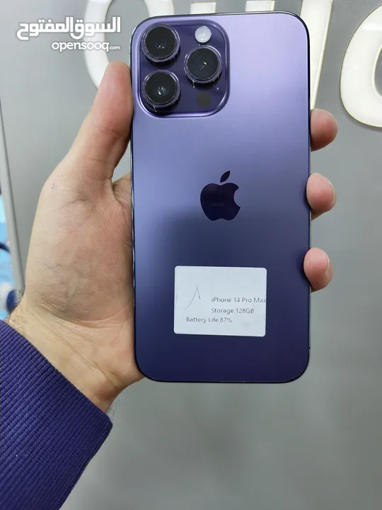 IPHONE 14 PRO MAX ( 128GB ) USED /// ايفون 14 برو ماكس ذاكرة 128 مستعمل وكالة