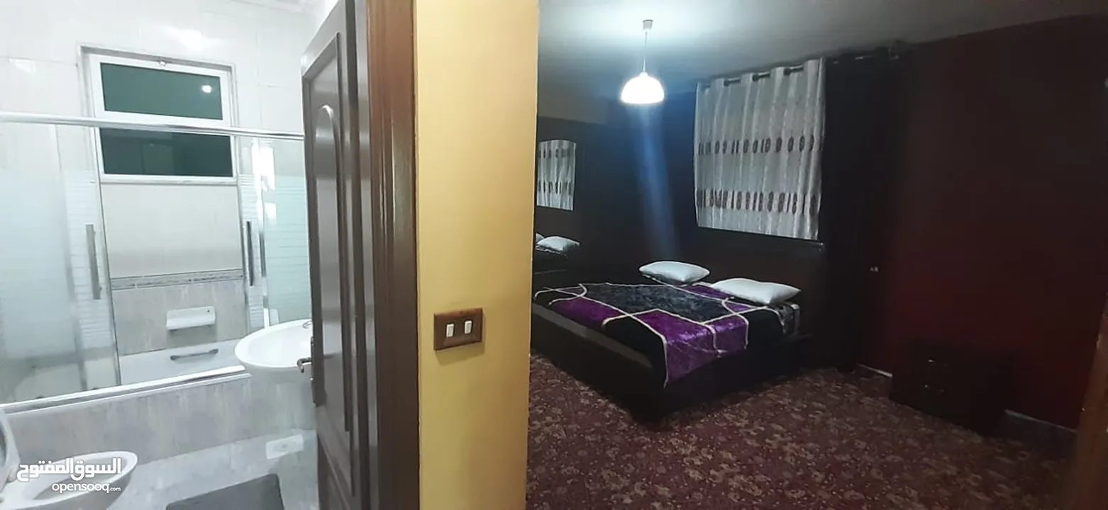 شقة مفروشة الرابية 3 نوم 4 حمام غسيل برندة طابق اول