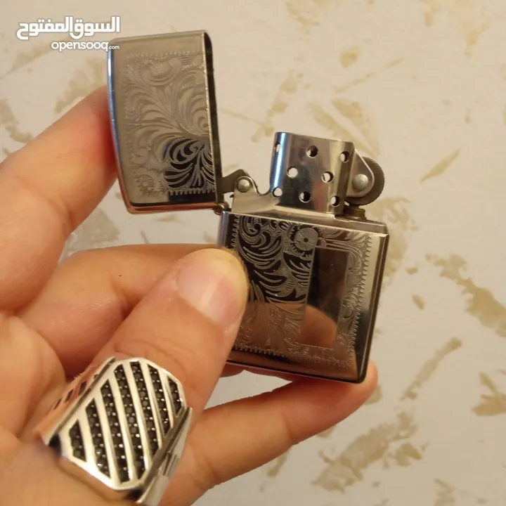 خواتم فضه ستاتي مطعمه بالاحجار