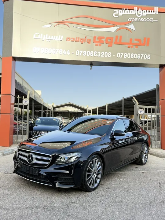 مرسيدس E350 2020 AMG فحص كامل ممشى قليل فل اضافات اعلى صنف لون اسود غرفة كاميل