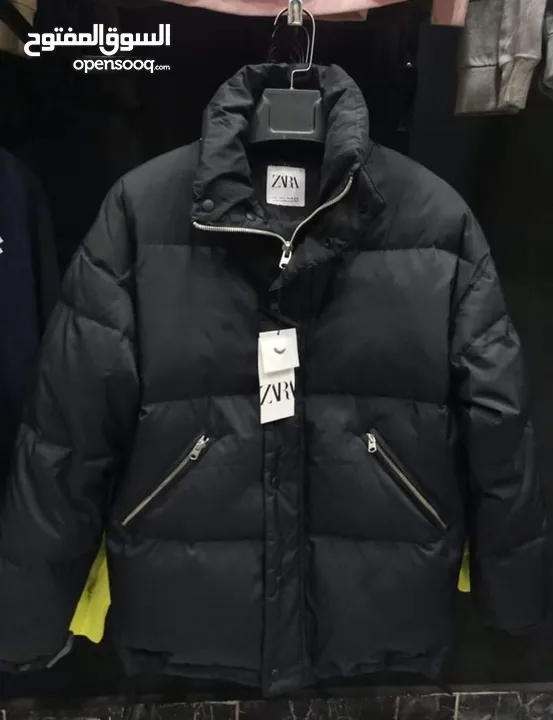 Zara puffer black jacket - جاكت بامب اسود زارا