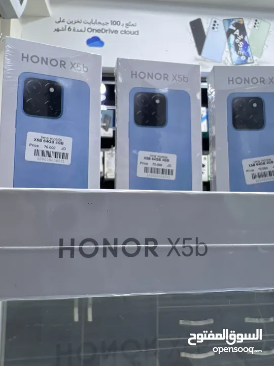 Honor X5b ( 64 GB / 4 GB RAM) هونور اكس 5 جديد مسكر بالكرتونة كفالة الوكيل في الاردن سنة كاملة