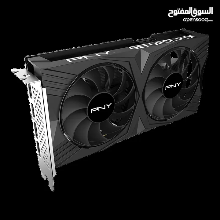 PNY GeForce RTXTM 4060 8GB VERTOTM Dual Fan DLSS 3 كرت شاشة جديد مكفول بسعر حرق