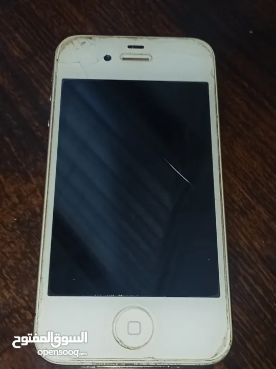 ايفون 4 للبيع للقطع او للتجميع بدون بطارية واسلاكه 100 (قابل للتفاوض)