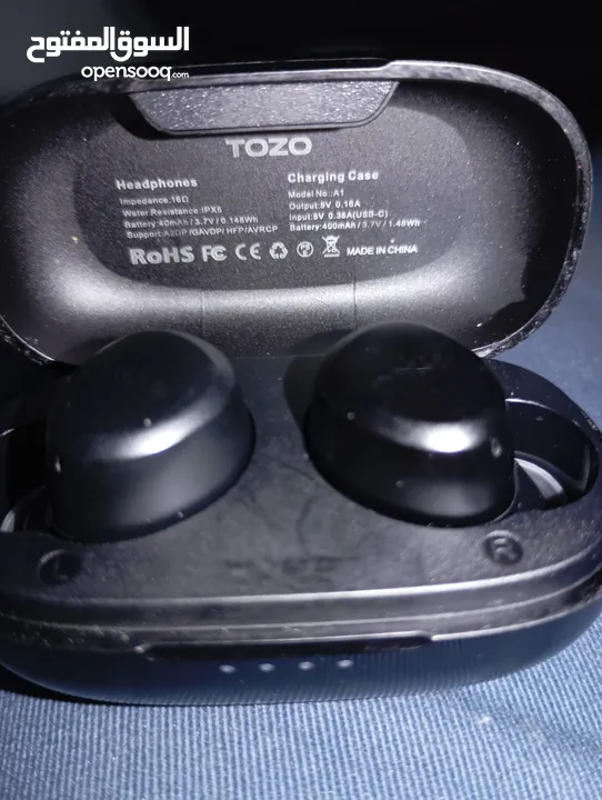 Tozo air buds (Earbuds Immersive Sound Long Distance Connection Headphones Ultra) Lightweight,Black