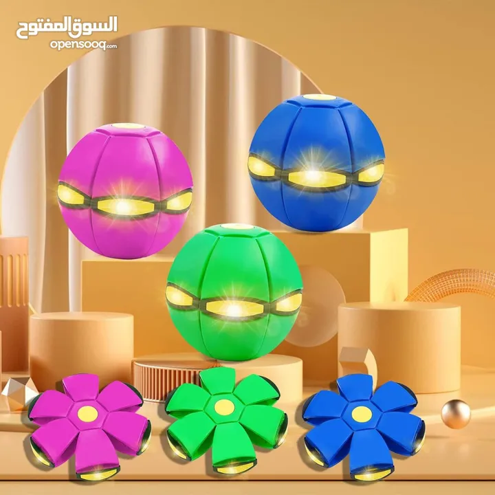 لعبة #الكرة #النطاطة #السحرية ممتعة للأطفال والكبار تتحول بسهولة من قرص إلى كرة بمجرد رميها