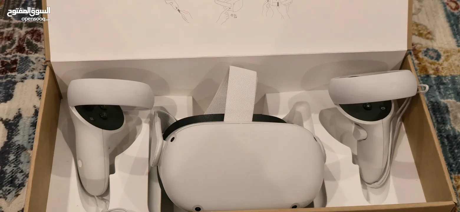 استخدام مرة واحدة مع كفالة اكسايت الغانم VR Meta quest 2 256GB