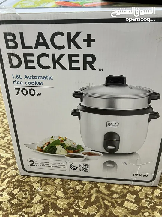 طباخة ارز black + decker امريكي غسالة ملابس كاندي ايطالي  مقلاة هوائية تيفال فرنسية  صوبة كهرباء