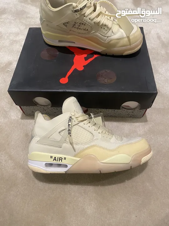 Jordan 4s off white brand new with box