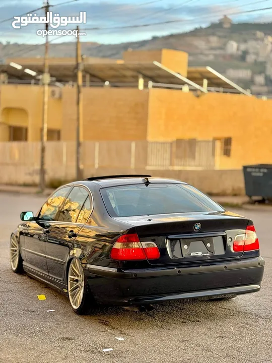 Bmw E46  موديل 2005 مطور 2500 سته سلندر برخصه جير اتومتيك فتحة سقف  غرفه ريكارو مع فورمايكا