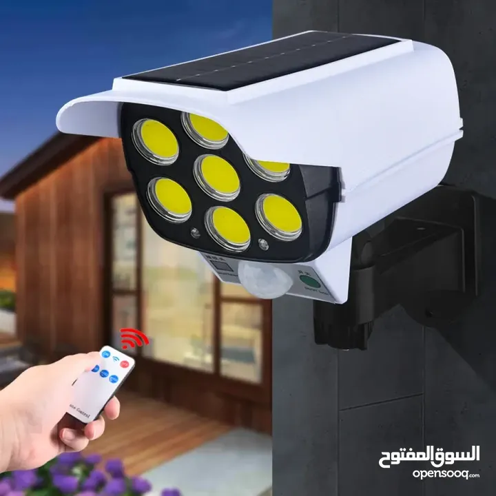 كاميرا مصباح LED مستشعر الحركة خارجي يعمل بالطاقة الشمسية مقاوم للماء مستشعر الأشعة تحت الحمراء