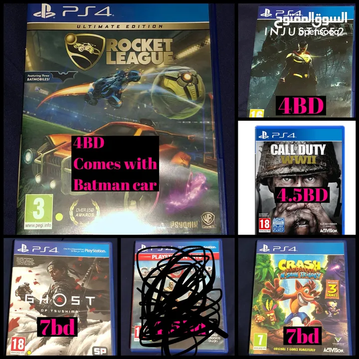 PlayStation 4 games excellent condition