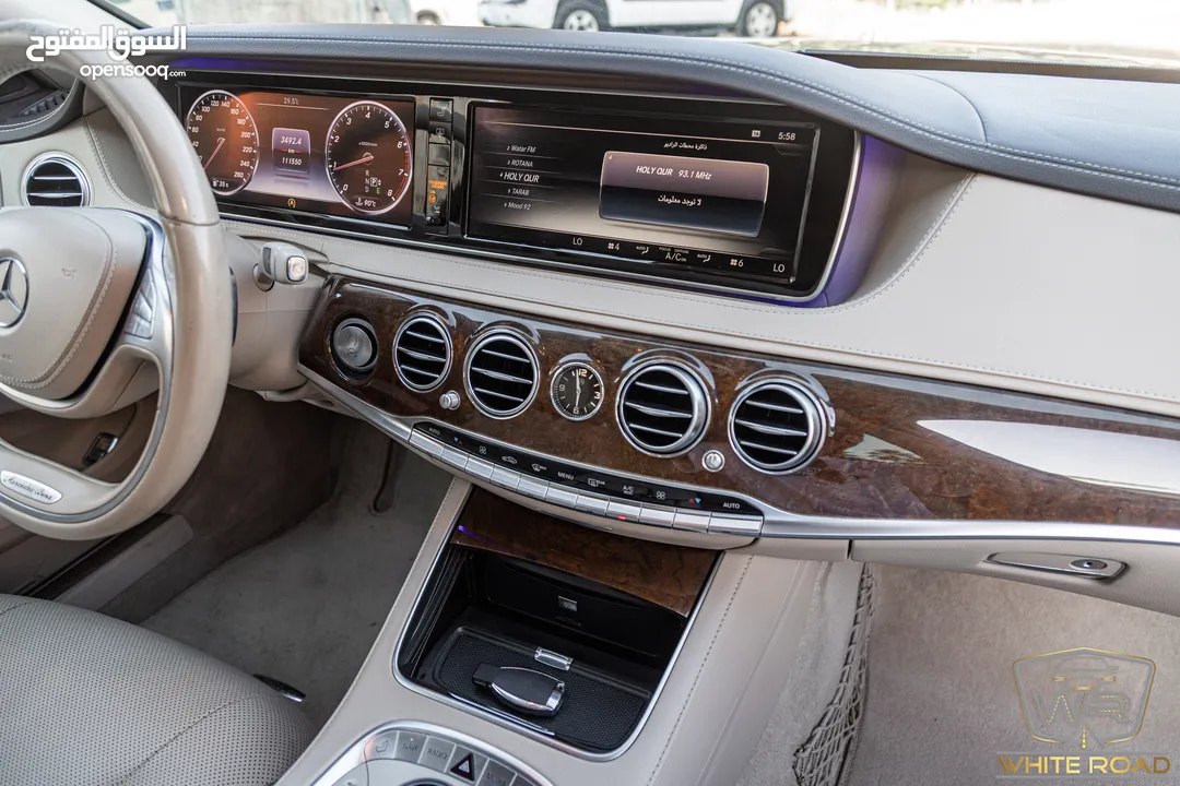 Mercedes S400 2015   السيارة وارد الشركة و قطعت مسافة 111,000 كيلو متر