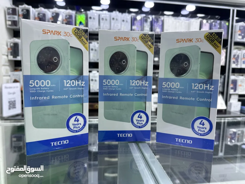 Tecno Spark 30c (128 GB / 6+6 RAM)  تكنو سبارك 2024 تكنو سبارك الجديد كليا لفترة محدودة بسعر حرق