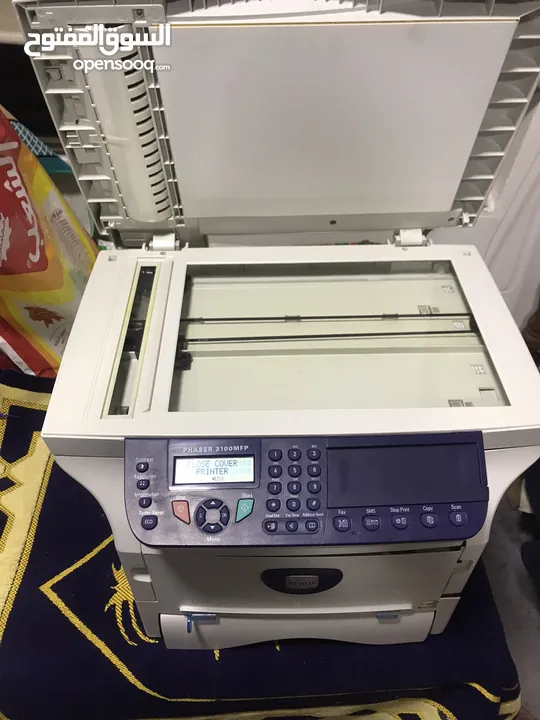 طابعه xerox phaser 3100MFP  ابيض واسود الحبر ول الدرم مع بعض