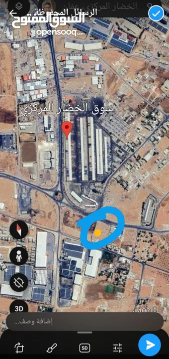 ارض سكني مساحة 501م للبيع  خريبة السوق قرية نافع راس الربطة
