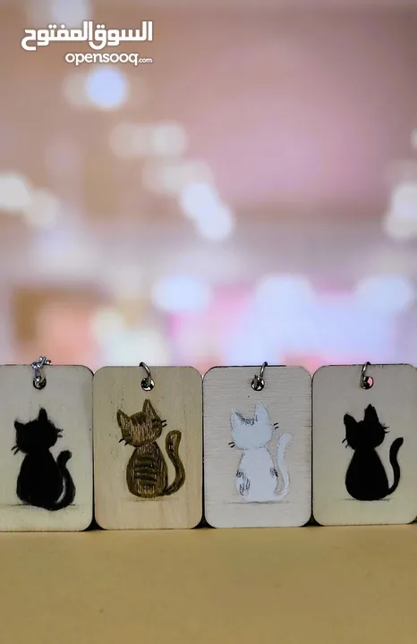 Cute handmade cat keychains