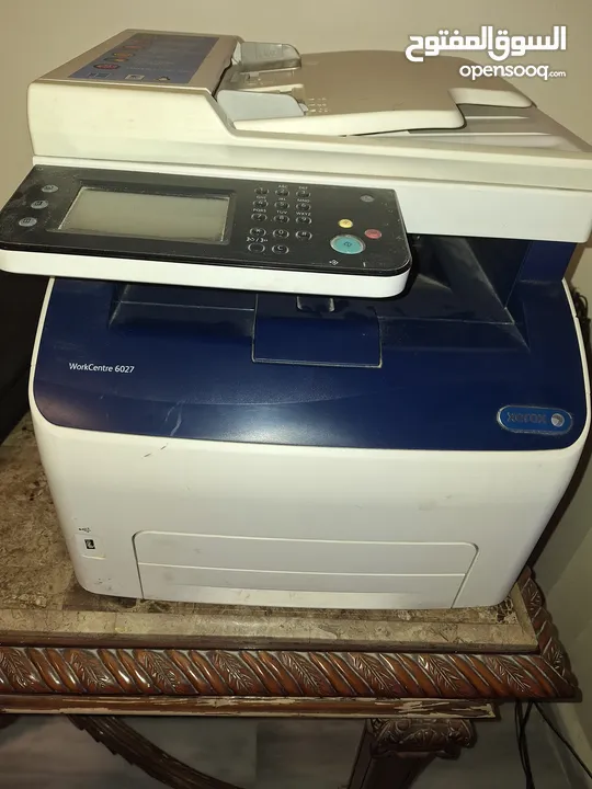 طابعة مستعملة نوع Xerox  WorkCenter 6027  All-in-one (Copy Email Scan Fax) ETHERNET/USB/Wifi تحتاج ح