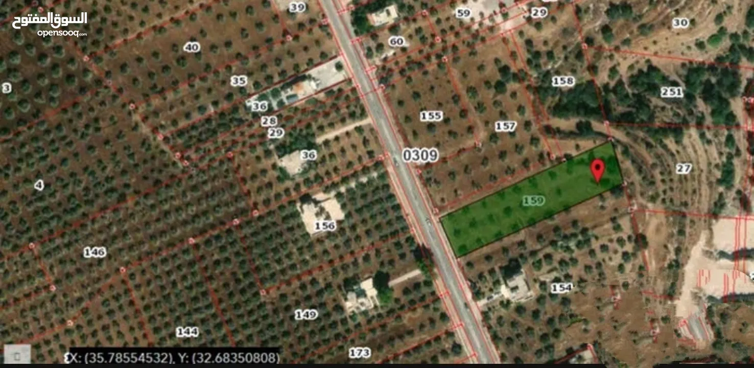 قطعة ارض للبيع في سمر الكفارات الشارع الرئيسي ( طريق سحم )