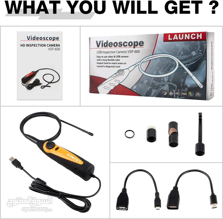 كاميرا تصوير LAUNCH X431 Videoscope VSP-600 للمناطق الاي يصعب الوصول اليها