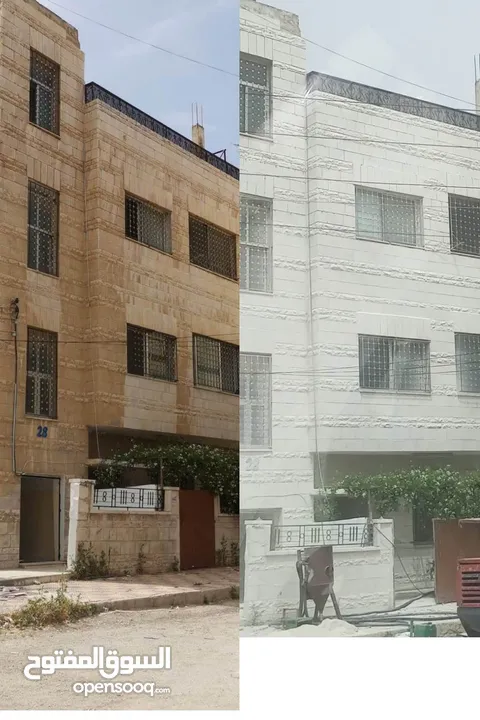 كحيل حجر  وتنظيف الصاروخ بالقذق الرملي او الصاروخ وصيانة المباني القديمة وعزل الحجر بماء الزجاج