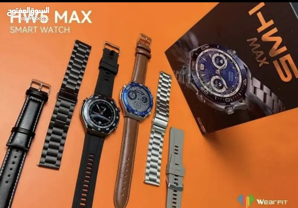 الفخامة والاناقة بحجم مميز مناسب للشباب خليها خيارك الانسب Smart Watch HW5 max  شاشة منحنية مستديرة