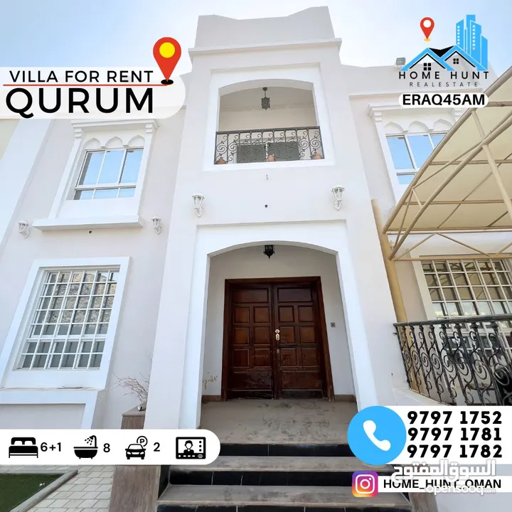 QURM  SPACIOUS 6+1 BR VILLA FOR RENT