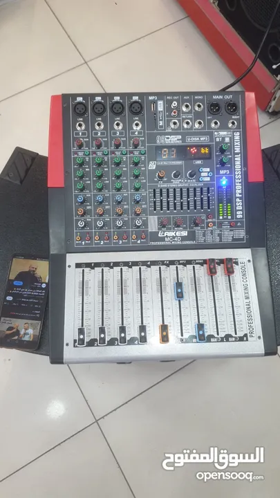 طقم dj مكون من سماعات 12 انش عدد2 ومكسر صوت فل مواصفات مع بلوتوث