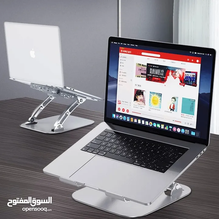 LAPTOP STAND V4.0 WITH FAN COOLING ستاند ستانليس بارد مع مراوح تبريد