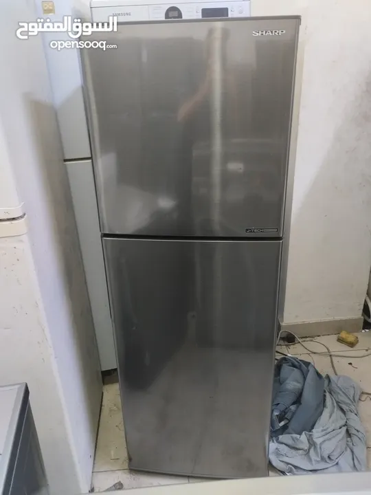 SHARP Refrigerator – Elegant Silver  Spacious and clean