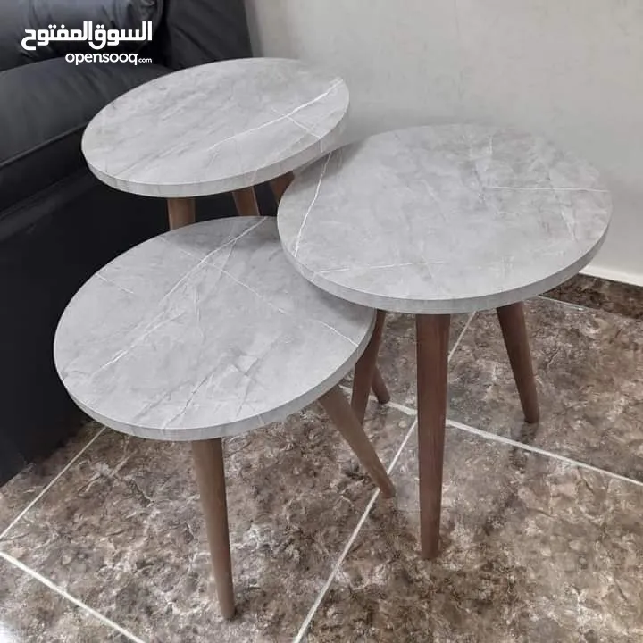 طاولات سرفيس 3 قطع ب 15 دينار  الاطقم pvc حراري  مقاوم للمي والرطوبه الخدوش ومكفولين  سارع بالطلب  .