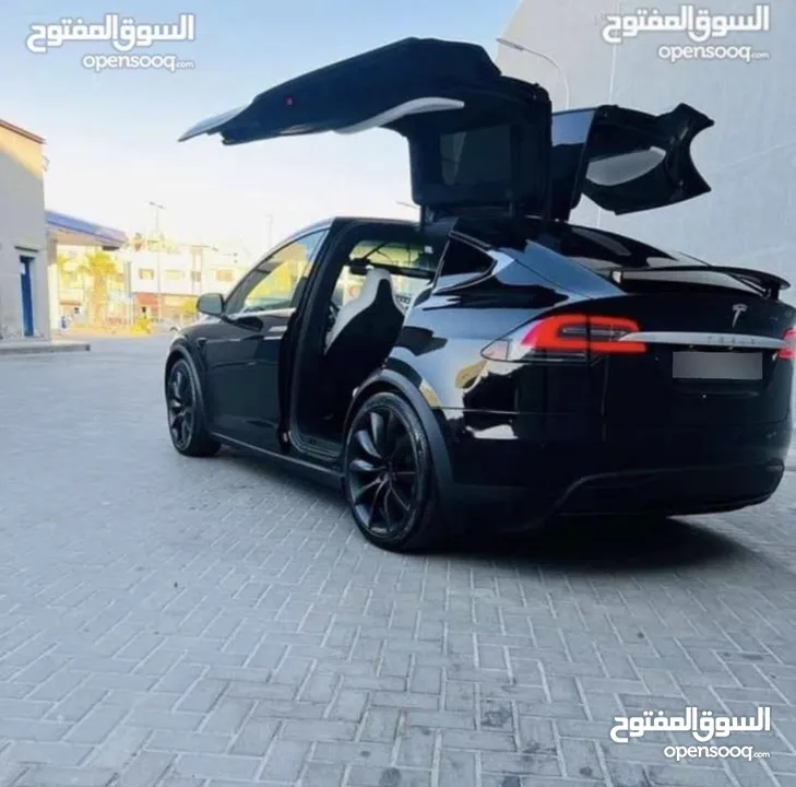 Tesla model x 2019 long range dual motor  فحص كامل+ الها كرت بالشكركه