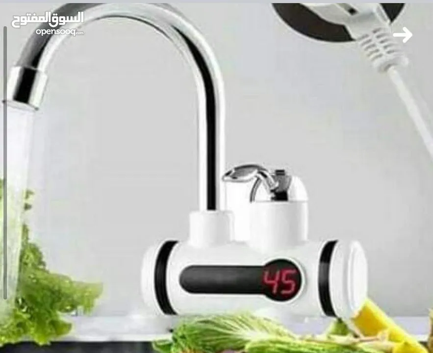 حنفية التسخين الفوري ما عاد في داعي تنتظري المي تسخن وفّري مي وكهرباء مع حنفية تسخين الماء .