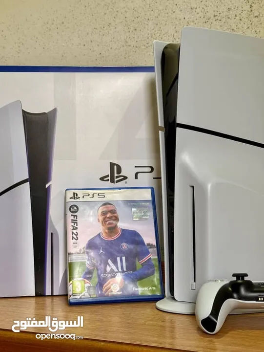 Playstation5 Slim disc edition  بلايستيشن فايف سلم مع ايد وفيفا نسخة السيدي