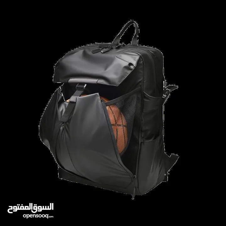 حقيبة ظهر للابتوب ذات سعة كبيرة - S-61-15.6 Black Backpack leather laptop and stuff bag