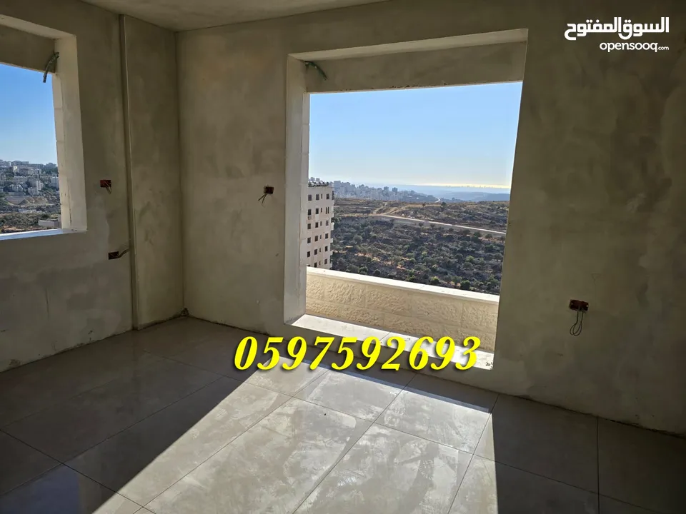 شقة فاخرة للبيع 195م+ بلكونة كبيرة لا يمكن التسكير عليها للبيع رام الله المصايف قرب المالية بالعالي