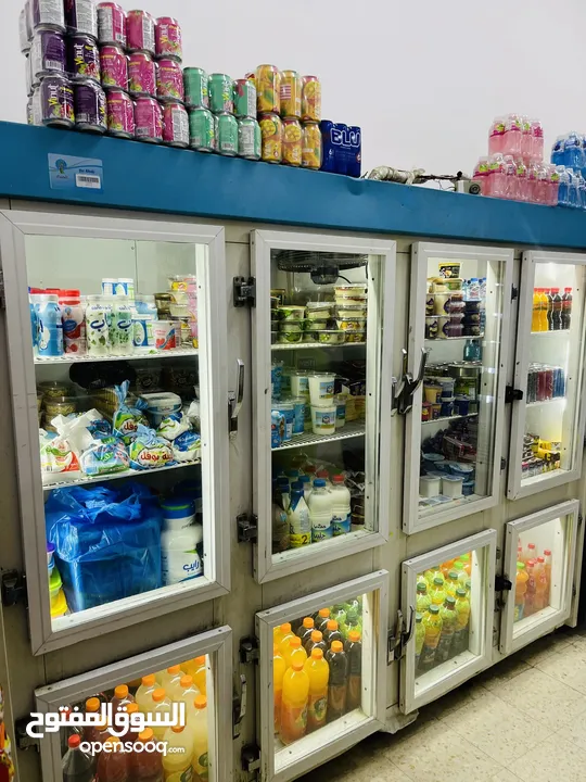 ثلاجة عرض 4 ابواب شغالة مية المية  مطور مكيف