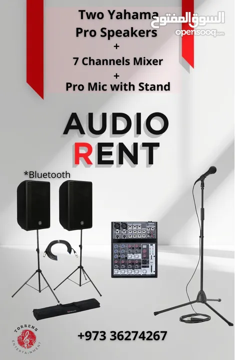 Professional Audio for Rent. Weddings, Parties...