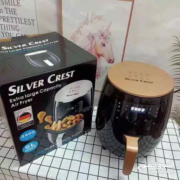 SLLVER CREST Extra large Capacity Air Fryer 2400W - 6L قلاية هوائية صحية من ماركة سيلفر كرست