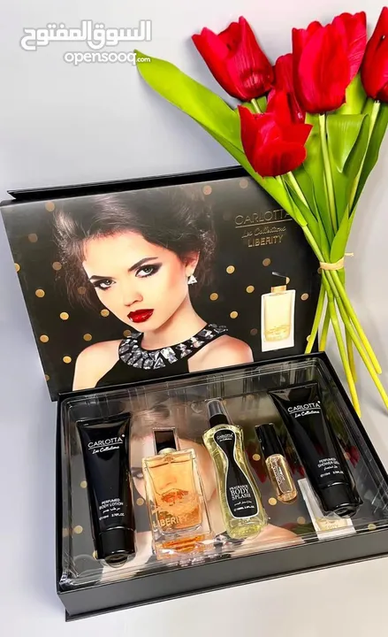 بكجات عطور نوعية #CARLOTTA الأصلي  بكج 5 قطع   عطر 100مل  مرطب جسم (Body Lotio