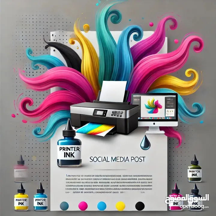 احبار طابعة EPSON 6 الوان او 4 الوان احبار hp brother canon حبر toner ink