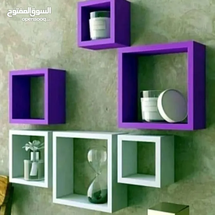 رفوف ديكورات طقم ثلاث قطع فقط5