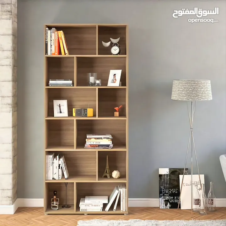خزانة الكتب متوفر بعدة موديلات وألوان توصيل وتركيب مجاني داخل عمان ارتفاع مترين عرض 80سم عمق 30سم