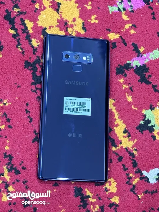 سامسونج نوت 9 بحاله ممتازه  128 جيجا خطين اللون ازرق Samsung note 9